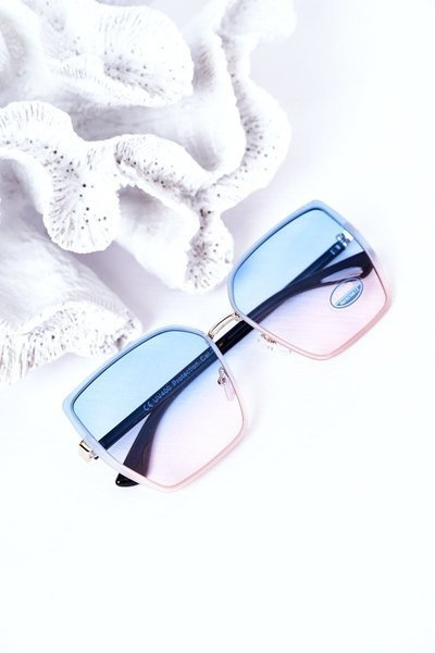 Goldquadratische blau-rosa Ombre-Brille