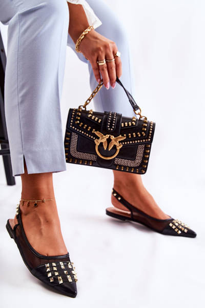 Women's Ballerinas With Studs Black Kinley