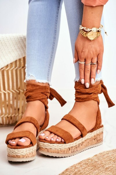 Női platós szandál Kötött Camel La Favorite