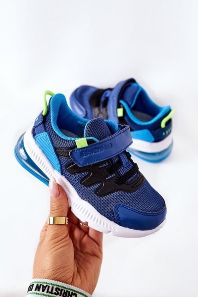 Gyermek sportcipő tépőzárral ABCKIDS kék-fekete