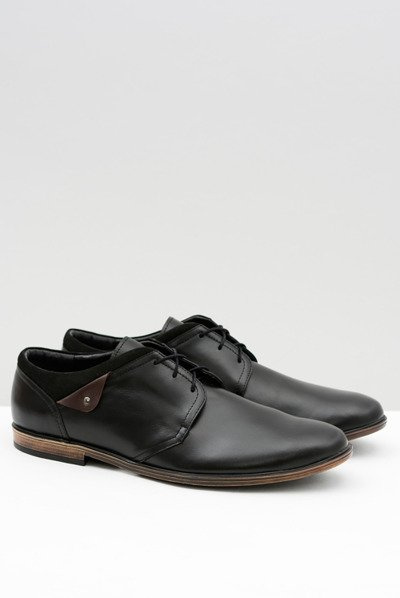 Herren Halbschuhe Luca Leder Schwarz