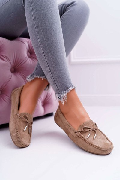 Mocassins Confort Femme Daim Kaki Buggy