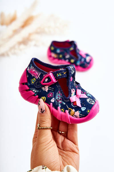Befado Chaussons Supergirl Avec Noeud 110P456 Bleu Marine
