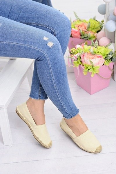 Women's Beige Slip On Lupita Espadrilles