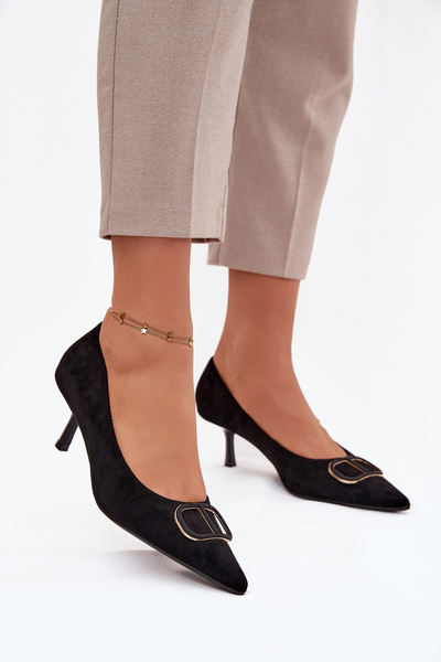 Damenschuhe Mit Dekorativem Detail Schwarze Amelora