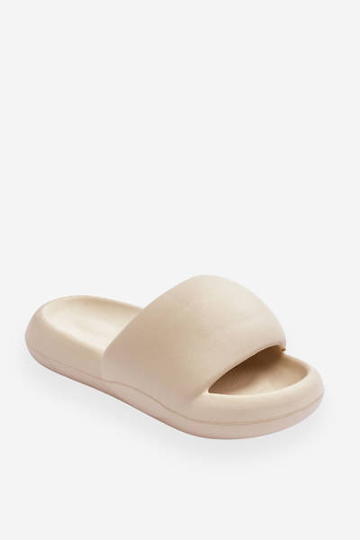 Pantoufles légères à plateforme en mousse pour femmes Beige Milton