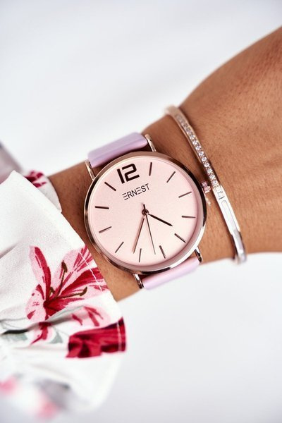 Montre Femme Ernest Moulin à Sable Poudre Rose