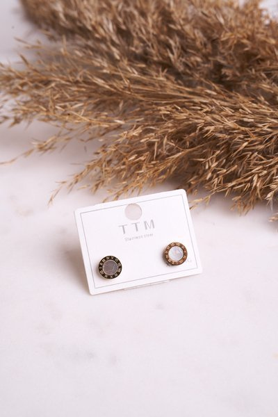 Cercei Cercuri Gold Pearly Timeless
