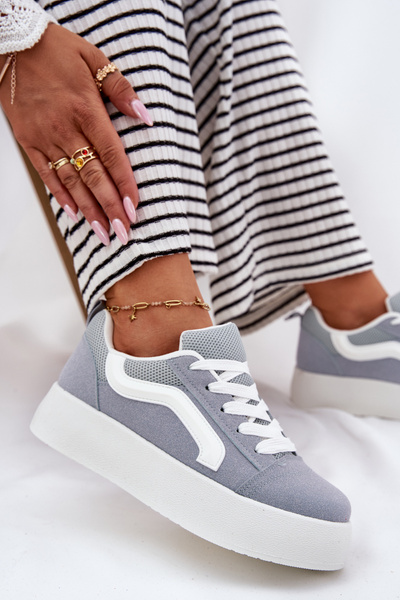Baskets Femme Sur Plateforme Bleues Tellnira