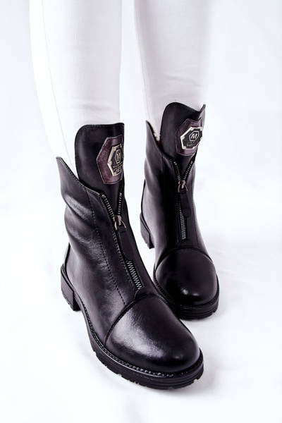 Klassische Slingback-Stiefel Schwarz Edison