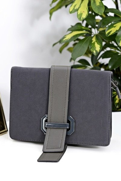 Damen Handtasche Grau Brief Tasche