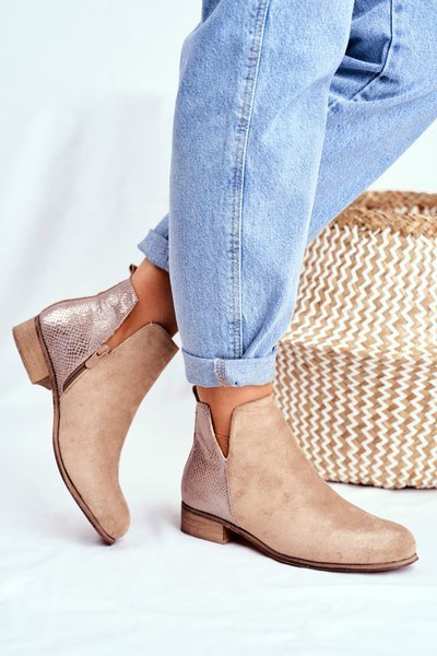 Bottes Femme Talons Plats Printemps Kaki Viva