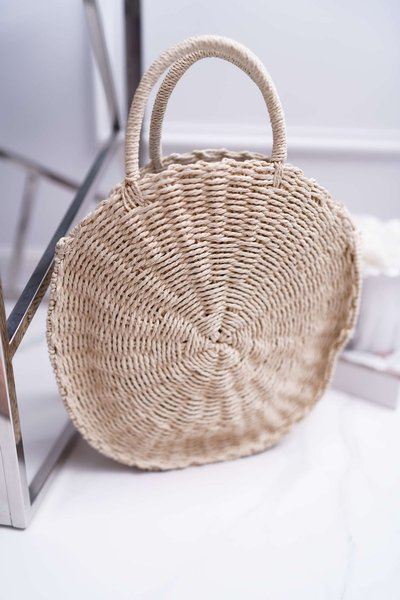 Geflochtene Damenhandtasche Octario Beige