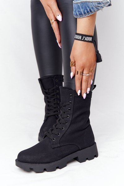 Women's Worker Stiefel Schwarz Haley