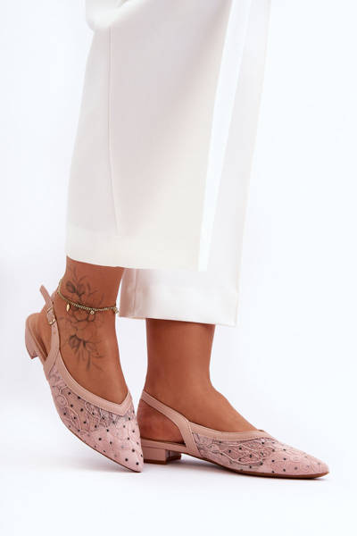 Ballerines à pois pour femmes Rose Adore