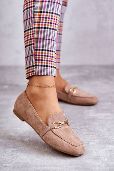 Klassische Loafer aus Wildleder von Dunkelbeige Roddie