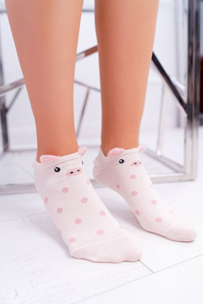 Női lábzokni Piggy Pink