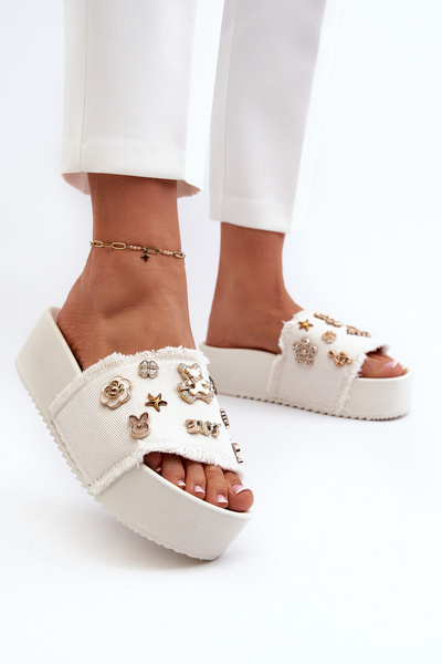 Damen Plateau-Sandalen mit Schnallen Schwarz
