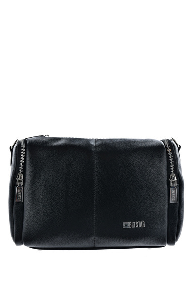 Trendy Big Star Lederhandtasche LL574022 Schwarz