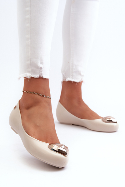 Women's scented ballerina flats with a heart ZAXY NN285009 beige