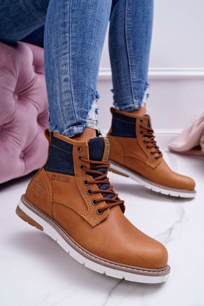 Women's Trapper Boots Big Star Leather Brown EE274004