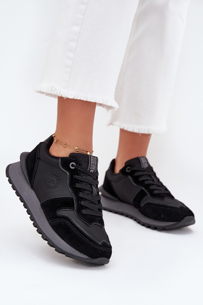Bőr Női Sneakers Big Star OO274529 HI-POLY SYSTEM Fekete