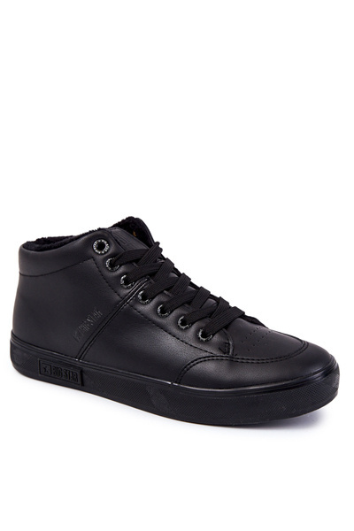 Klassische Ledersneaker für Herren Big Star KK174348 Schwarze