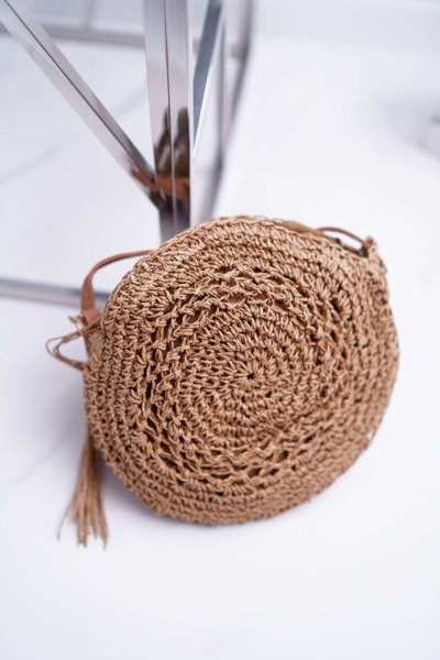 Sac à Main Tressé Octario Camel