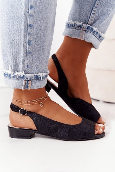Suede Sandals Sergio Leone SK807 Black