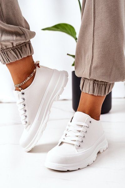 Sneakers On The Platform White Travel Time