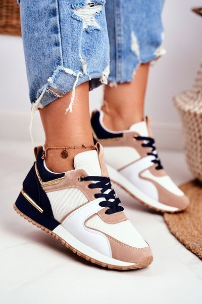 Damen Sportschuhe Beige Gold Elemente Clementine