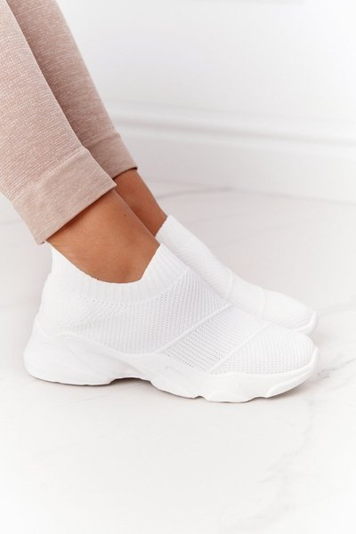 Damen Sport Slip-on Schuhe Weiß Yoga Klasse