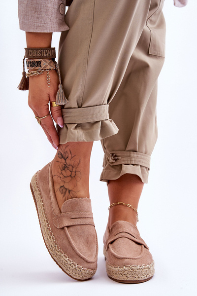 Femei Suede Espadrilles bej Keyla