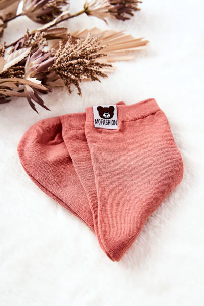 Kinder-Teddybär-Socken Dunkelrosa