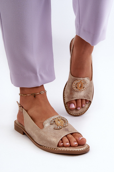 Moteriškos basutės su puošmena S.Barski KV-2775-49 Rose Gold