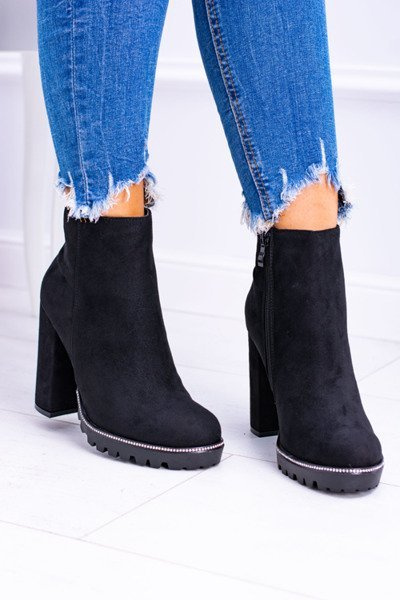 Fekete Guriela Velúr Stiletto Stiletto Boots