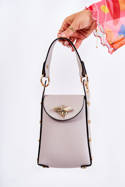 Petit sac à main femme avec ornement gris Ellies