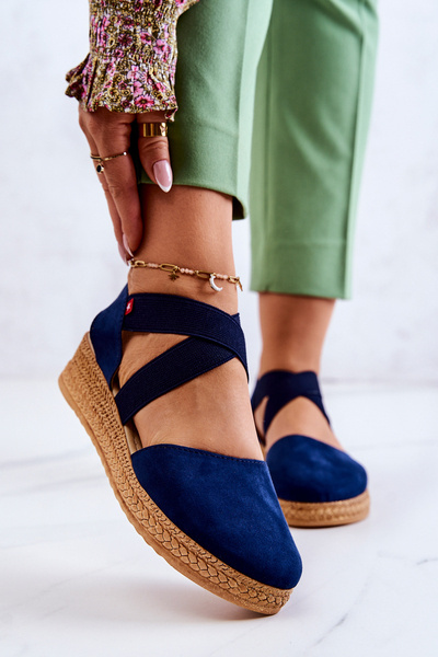 Espadrilles Femme Daim Big Star JJ276037 Bleu Marine