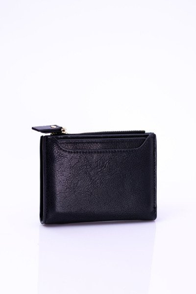 Small Black Women's Wallet Gold Lock