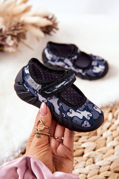 Flip-Flops Ballerinas Befado Pinguins 109p239 Negru