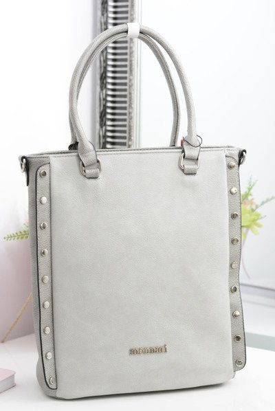 Sac urbain classique gris Monnari avec rivets