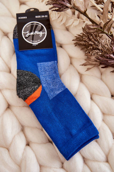 Socks de bumbac înalt pentru tineri albastru
