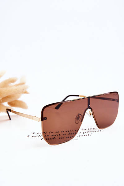 Lunettes de soleil tendance 400UV Prius V310 Doré-Marron