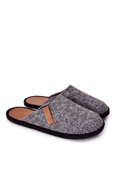 Chaussons Pour Hommes Panto Fino II167007 Gris Et Marron
