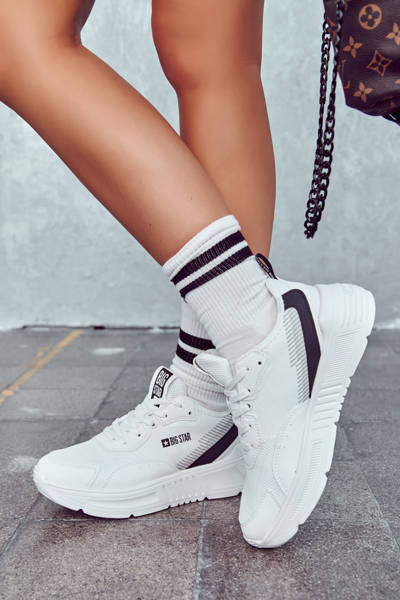 Baskets à la mode chaussures de Sport Big Star JJ274596 blanc