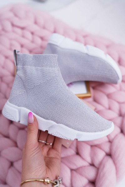 Chaussures de sport pour jeunes enfants Brocart Argent Deva