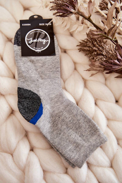 Hohe Baumwollsocken für Damen Grau