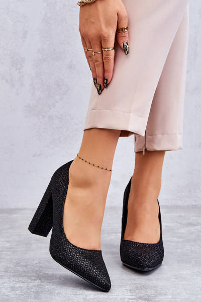 Pantofi stralucitori negru Elmira