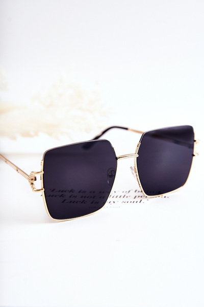 Ochelari de soare mari V160020 negru și auriu