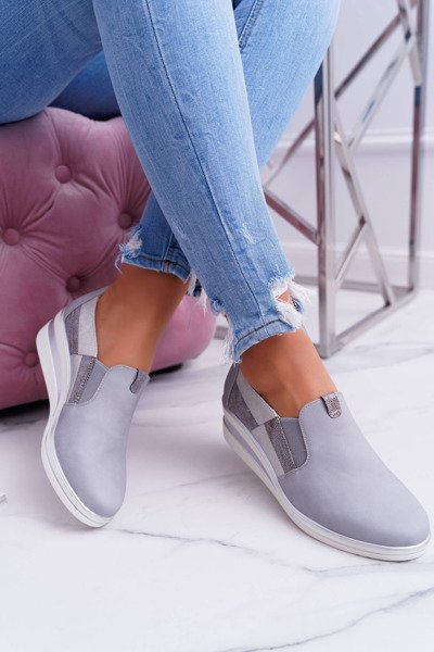 Women's Sergio Leone PB231 Grey Sparten slip-on half shoes